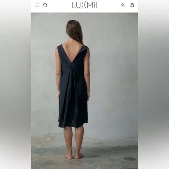 Luxmii Origami Linen Slip Dress - Picture 11 of 13